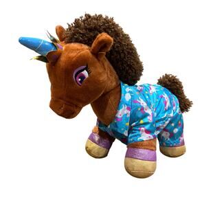 Build-a-Bear Unique Afro Unicorn Plush with pajamas